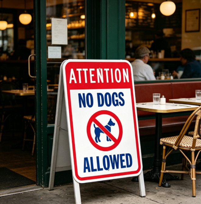 No Dogs Allowed Sign Weatherproof Metal Attention No Pets Warning Business gallery