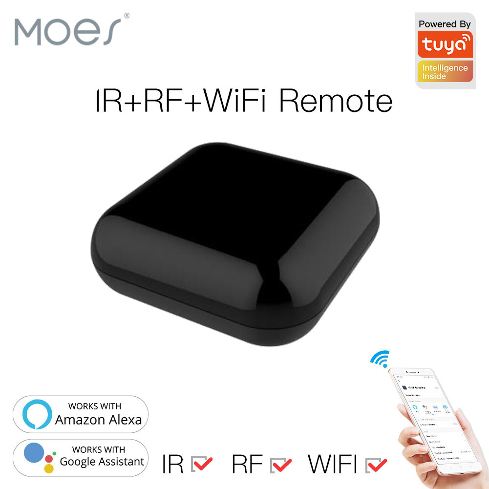 MOES WiFi RF IR Universal Smart Remote Controller Home Blaster Alexa Google APP gallery