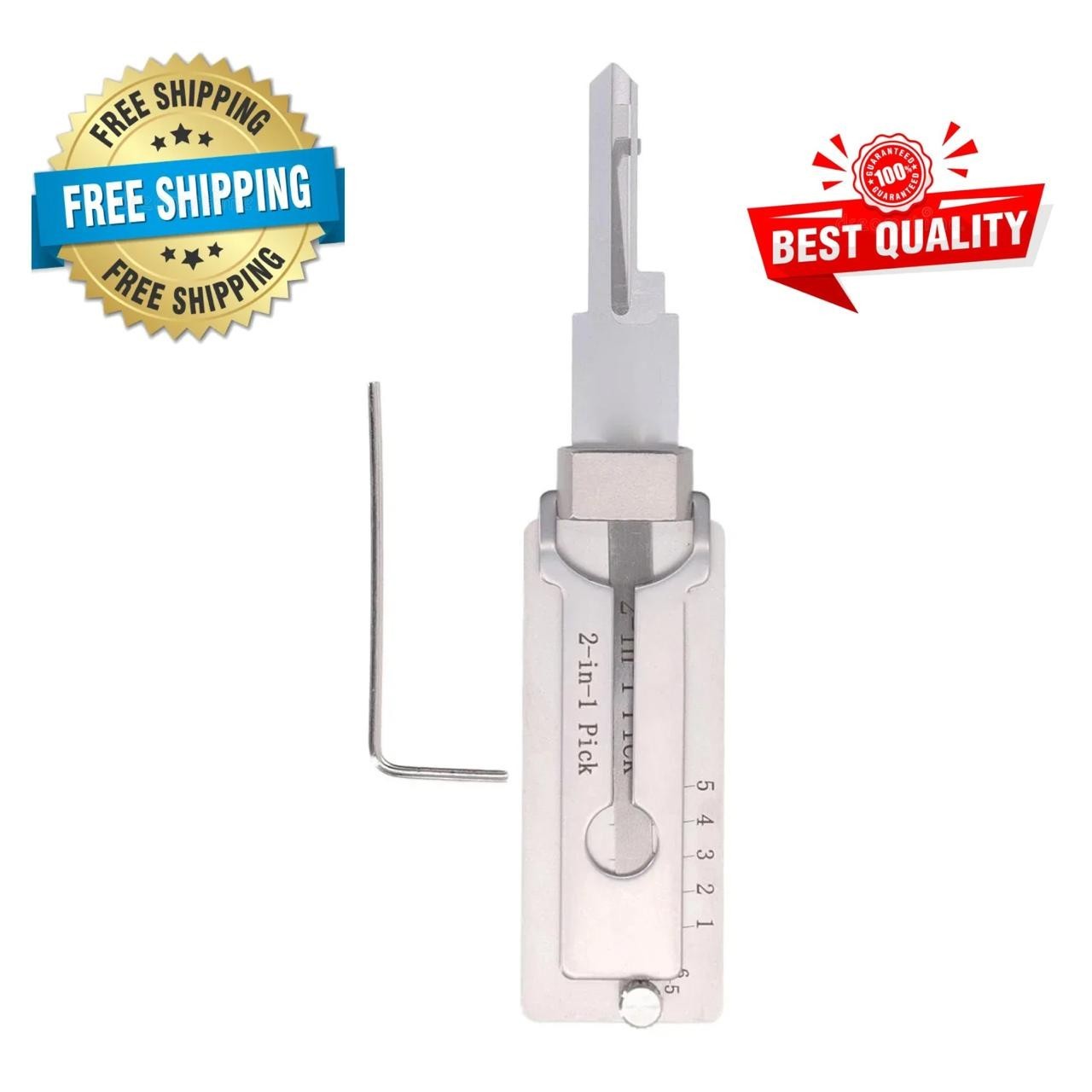 SS001 Precision Hook & Pick Maintenance Tool Stainless Steel Key Decoder Set gallery