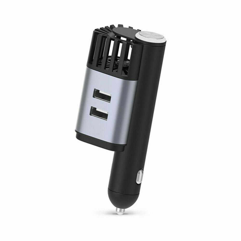 2 in 1 Car Dual USB Fresh Air Ionic Purifier Oxygen Bar Ozone Ionizer Cleaner US gallery