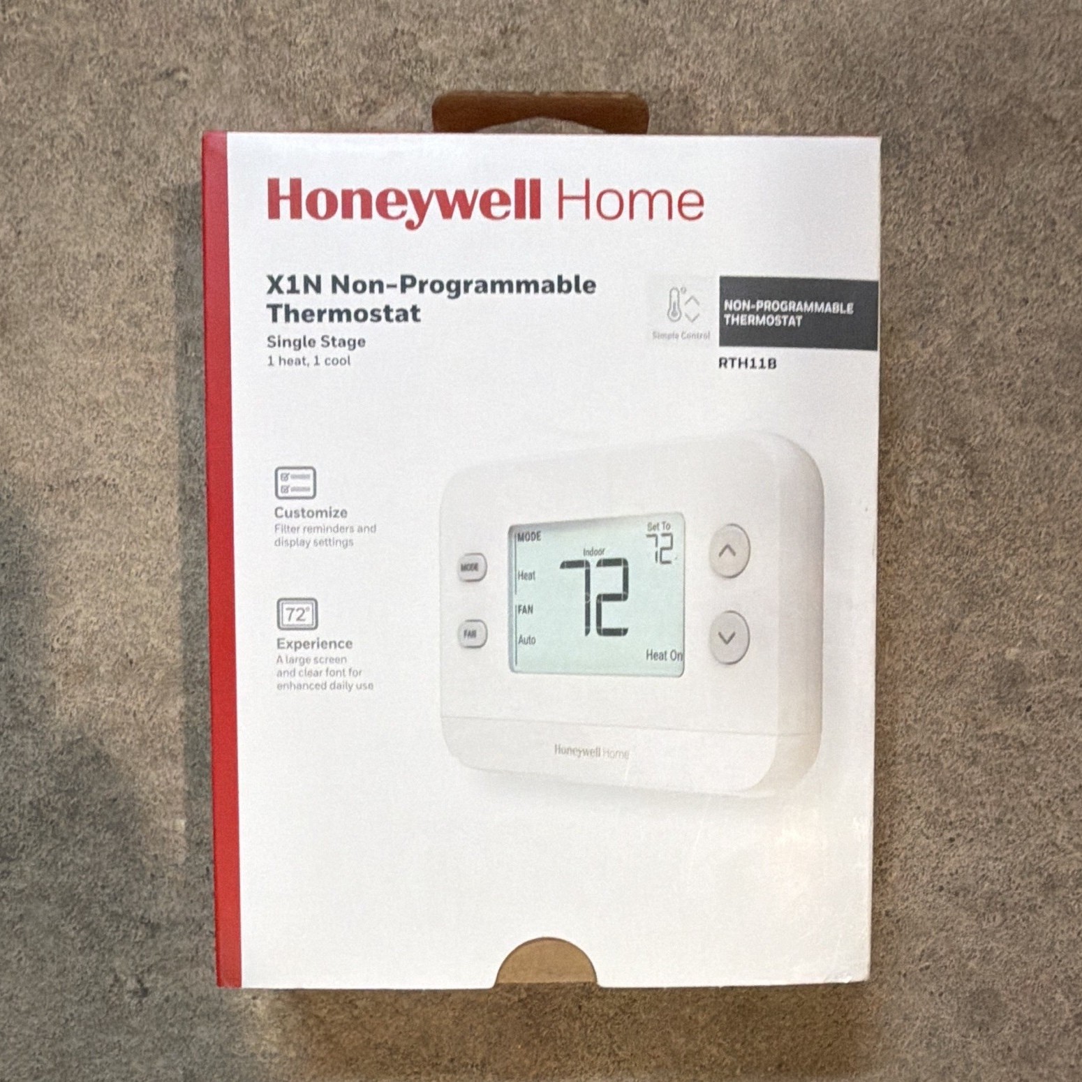 Honeywell Home X1N RTH11B Non-Programmable Thermostat 1H/1C Digital Filter gallery