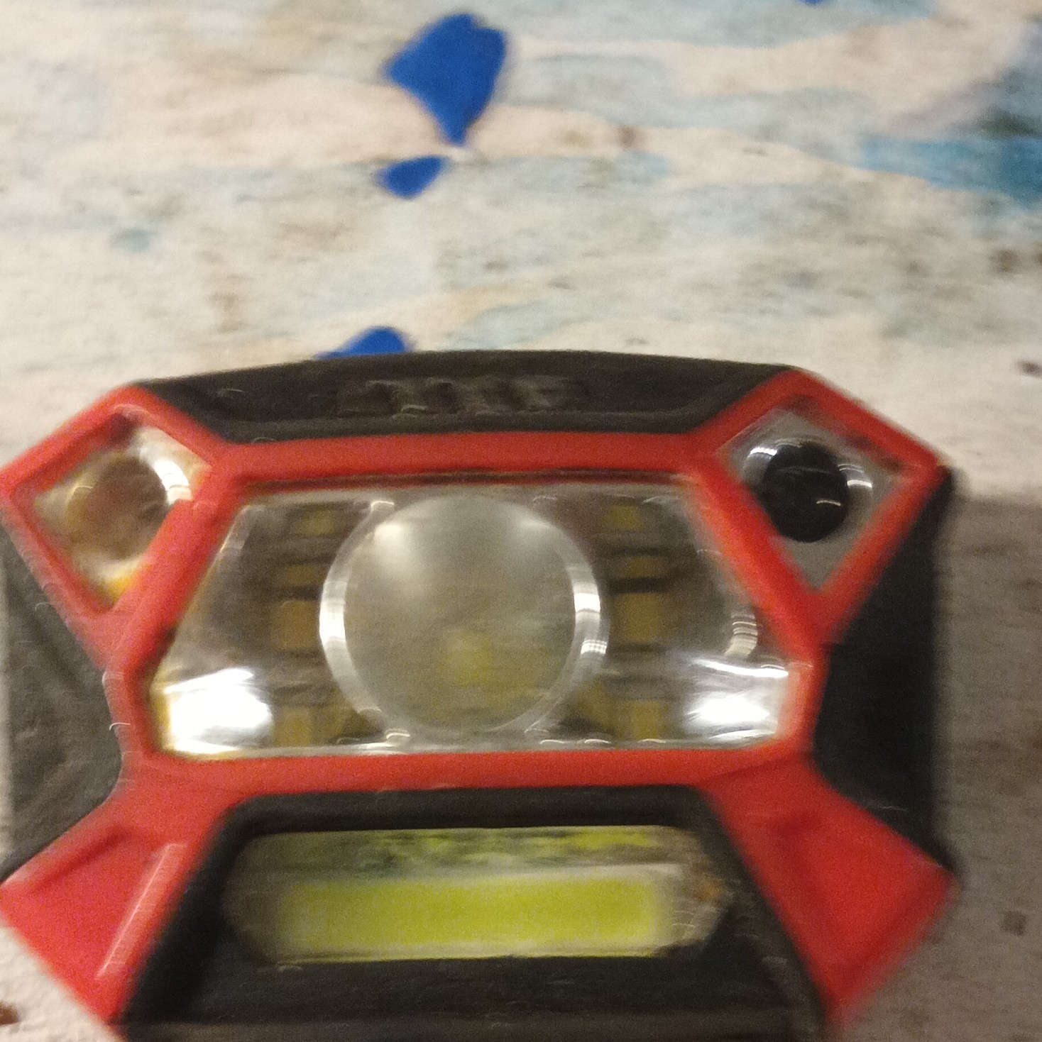 LED Battery Powered Cordless Worklight Flashlight Red/Black Plastic Used gallery