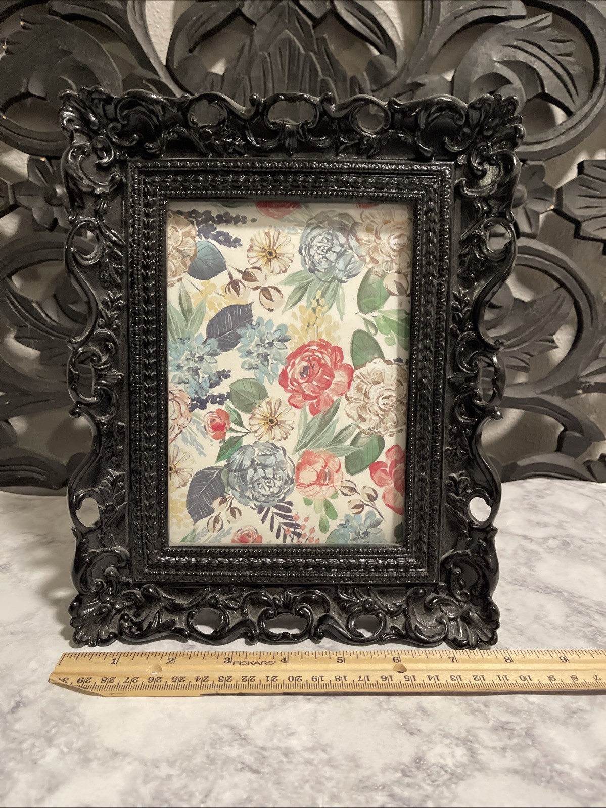 Ornate 5x7 Baroque,Rococo,Black,Goth,Event,cottage, French, Gloss,Bridal. Frame gallery