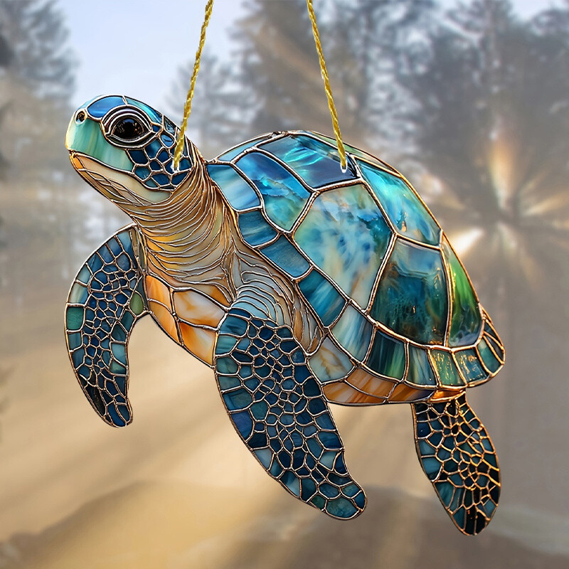 1 PC Colorful Turtle Window Hanging Acrylic Suncatcher Outdoor Patio Decorations gallery