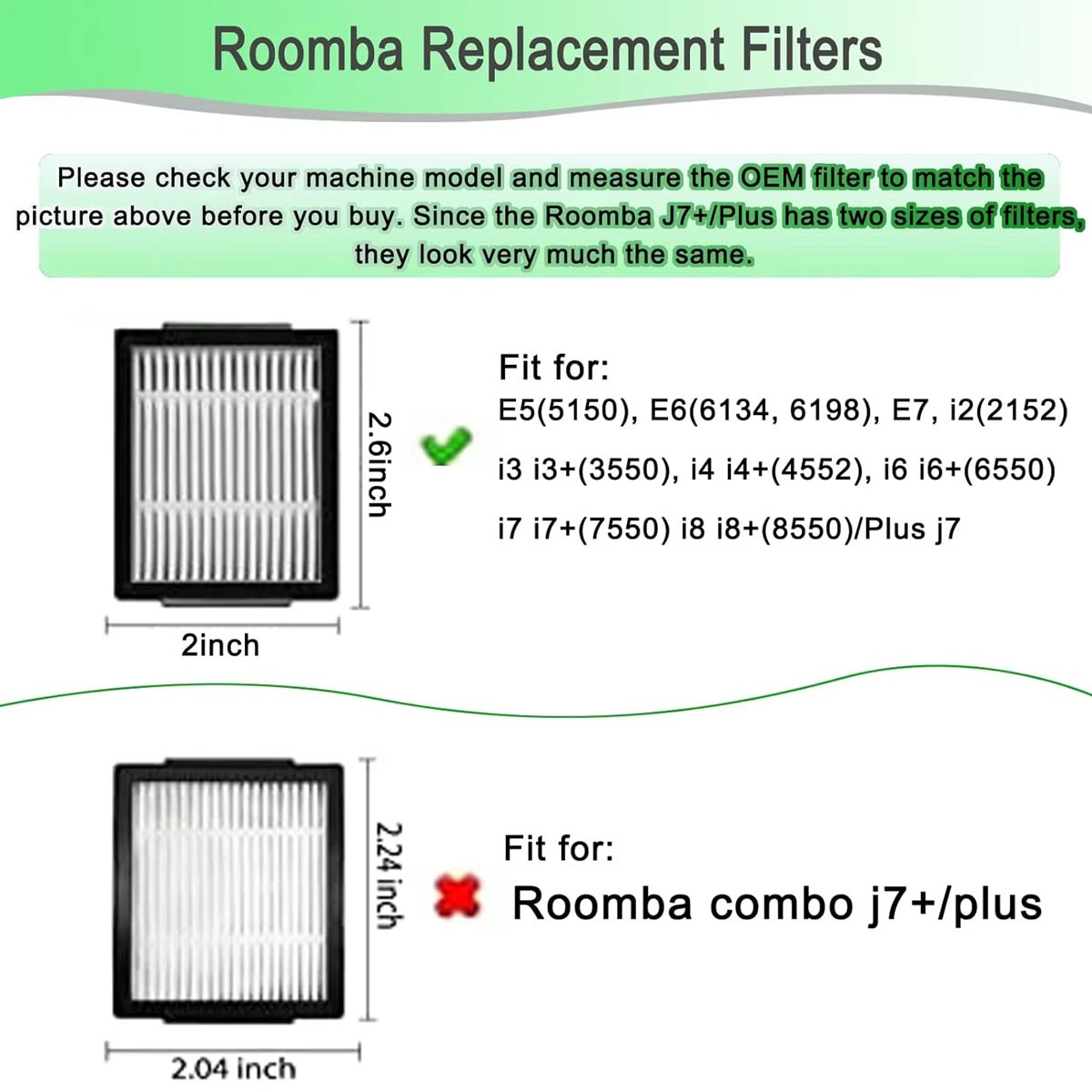 For iRobot Filter Replacement Parts Roomba e5 e6 e7 i7 i7+i7 Plus e and i Series gallery