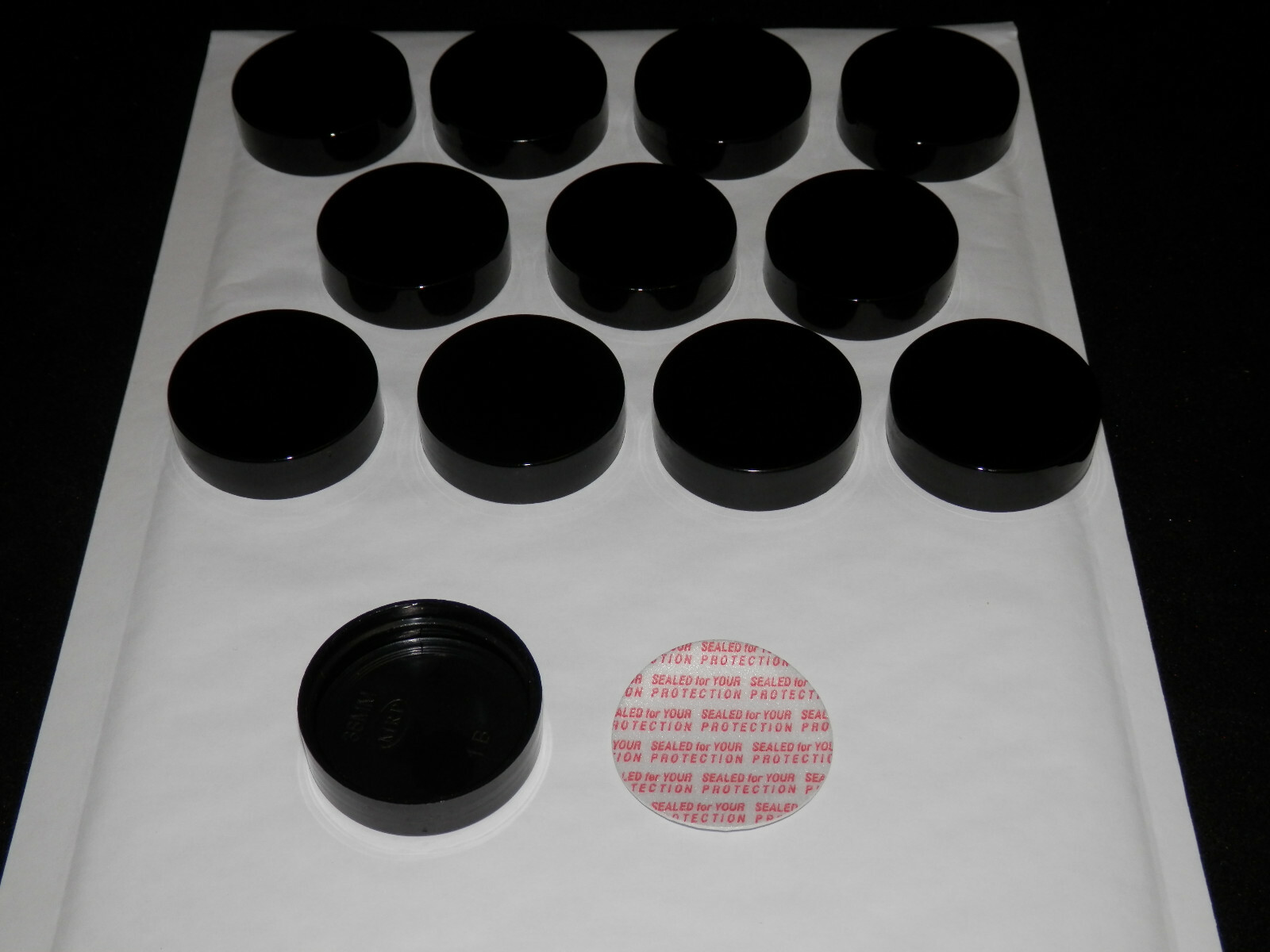 PLASTIC SCREW CAPS 12 BLACK 38/400 FITS GALLON GLASS JUGS & HALF GAL GROWLERS gallery
