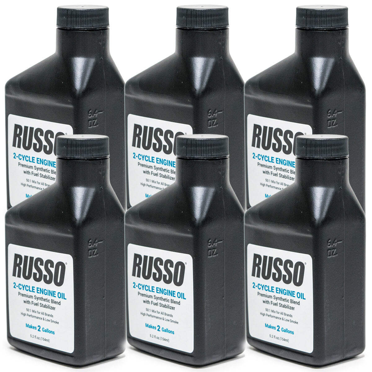 6 Bottles Russo Synthetic Blend 2 Cycle Motor Oil 5.2 Oz 50:1 Mix 2 Gallon gallery