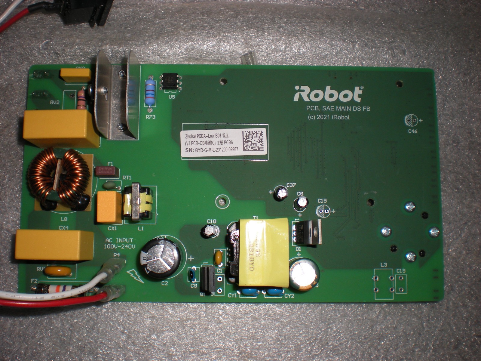 OEM iRobot Roomba Clean Base Automatic ADG-N1 j6 j7 PCB SAE MAIN Control Board gallery
