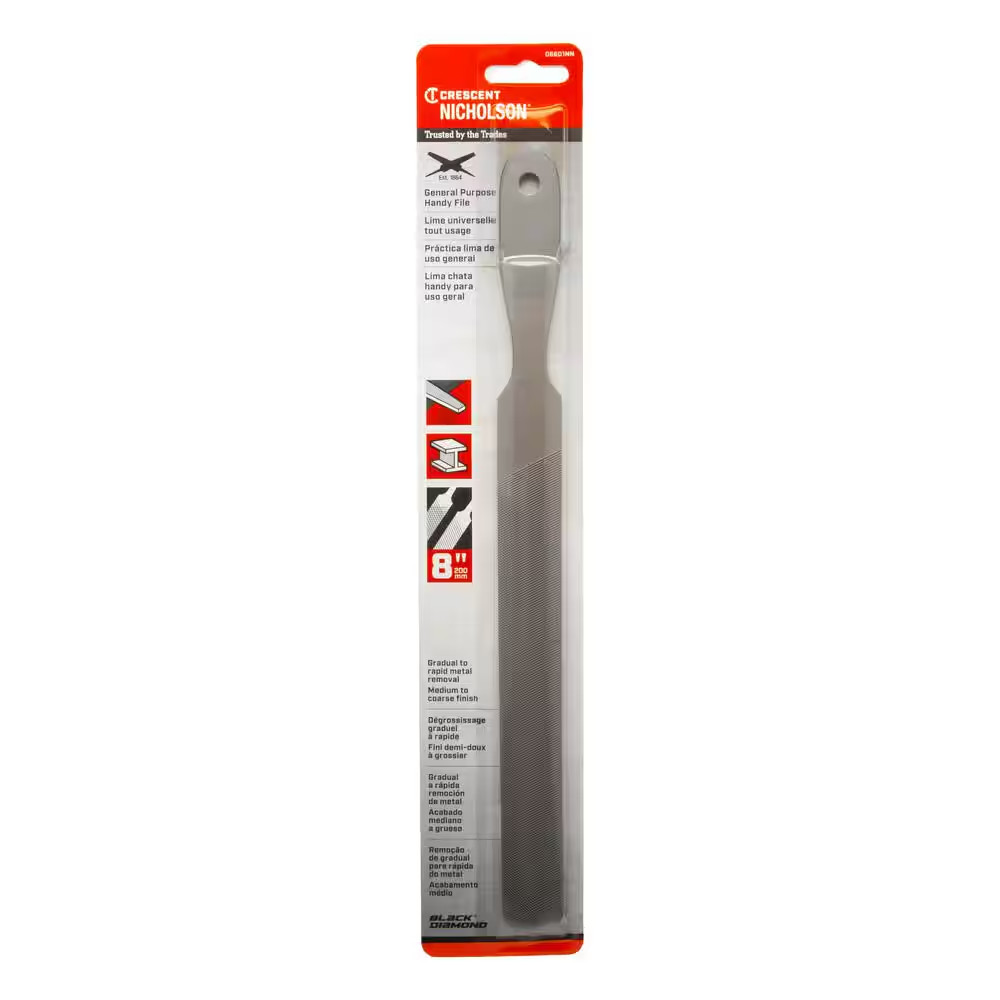 Nicholson 8 In. Rectangular Double/Single Cut Handy File gallery