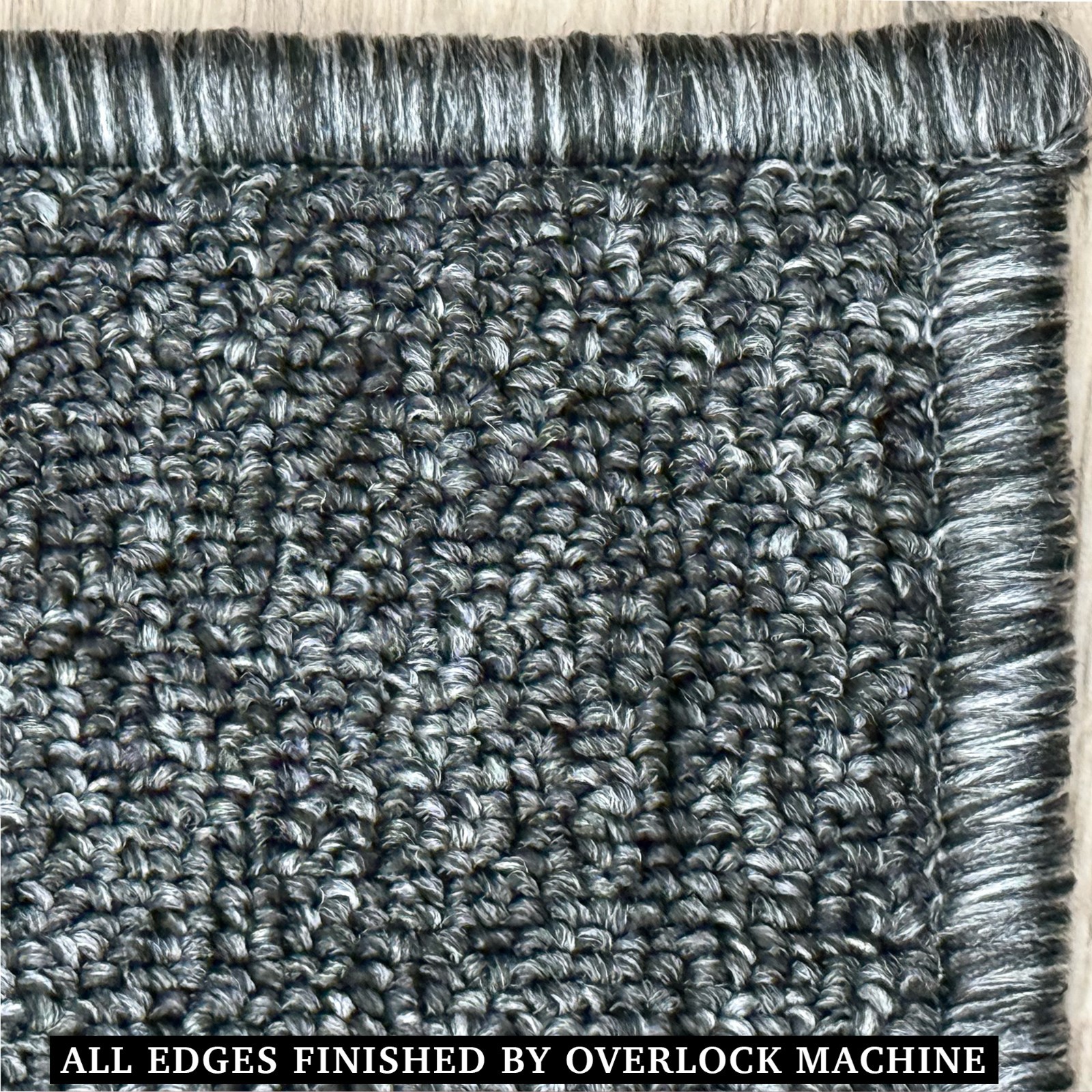 Custom Size Square Design Grey Washable Non Slip Runner Rugs 26"/30"/36" Width gallery