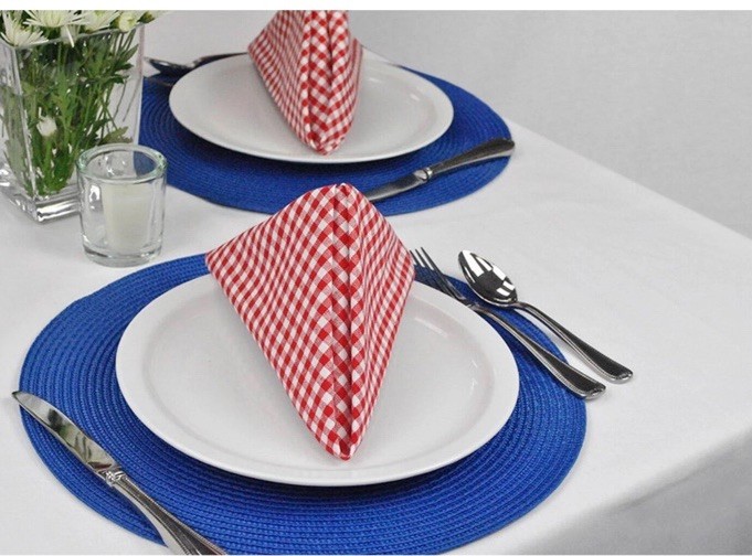 DII Nautical Blue Round 100% Polypropylene Placemat Set of 6 Nautical Blue NWT gallery