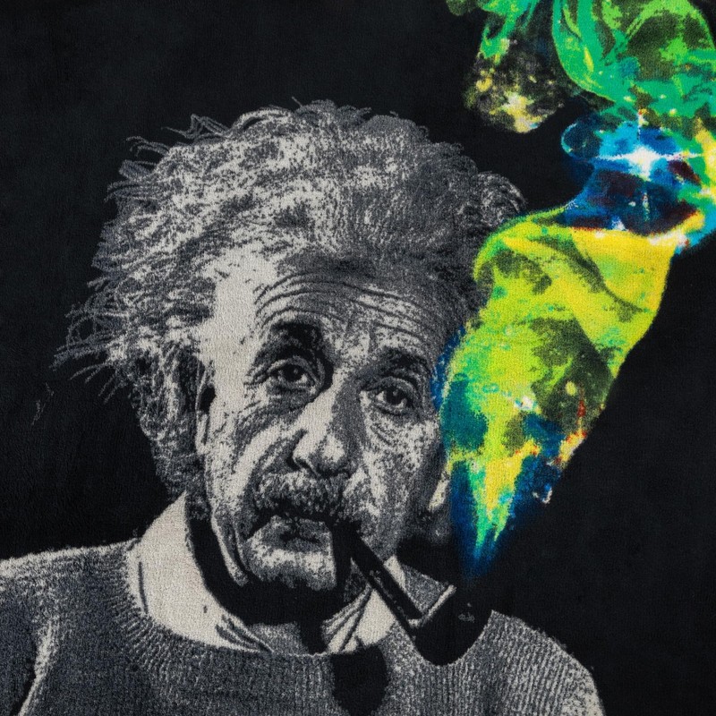 Albert Einstein Smoke Galaxy Lightweight Fleece Throw Blanket | 45 x 60 Inches gallery