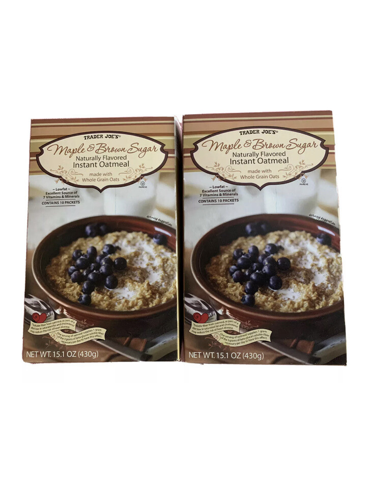 2 X Trader Joe's Maple Brown Sugar Naturally Flavored Instant Oatmeal 15.1 oz/P gallery