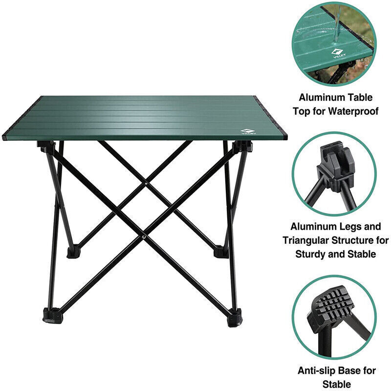 VILLEY 16" Portable Camping Side Table Ultralight Aluminum Folding Beach Table gallery