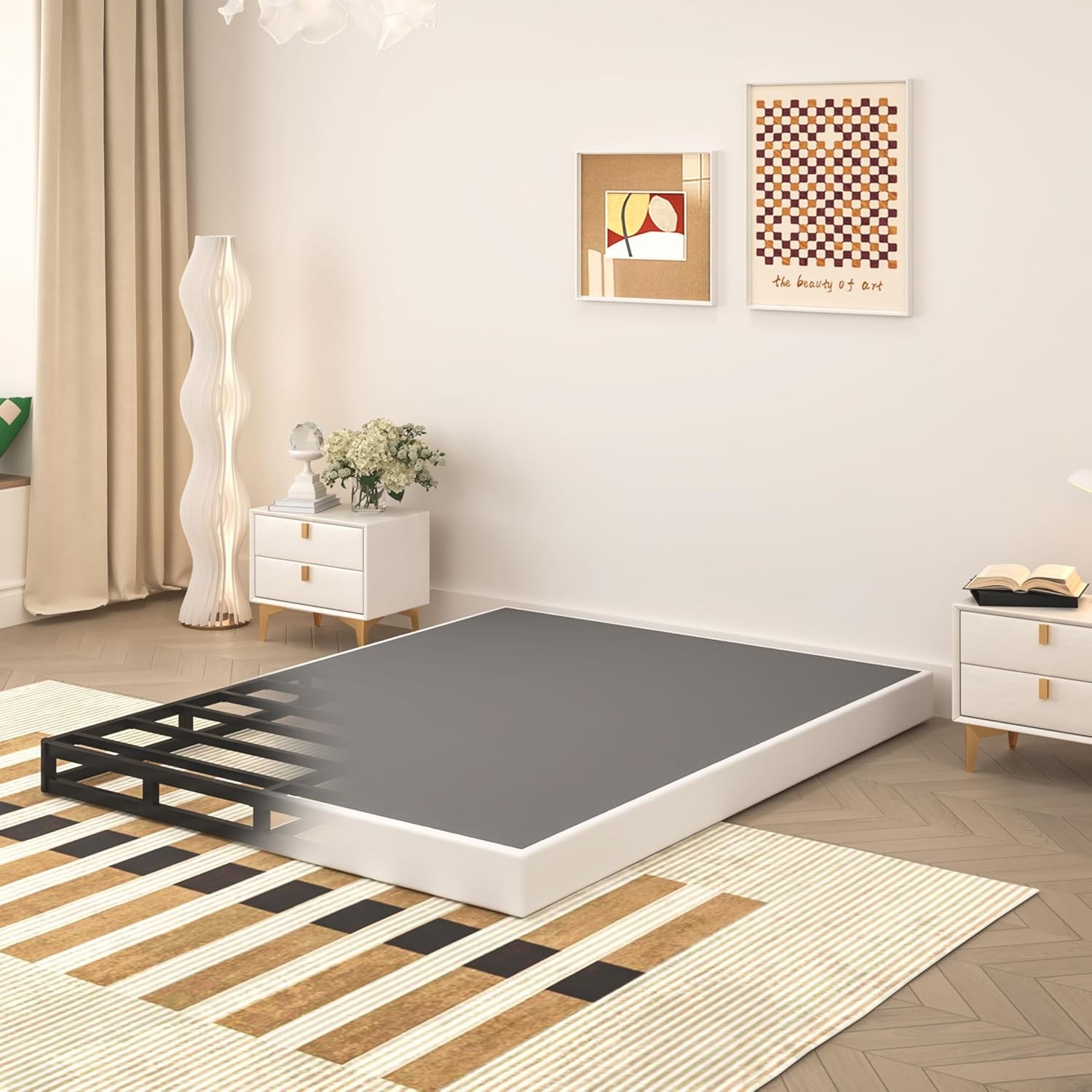 5 Inch Box Spring Full Size Bed, Heavy Duty Metal Mattress Foundation, 3000 lbs gallery
