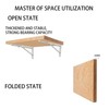 White Folding Shelf Brackets Max. Load 220 lb, Heavy Duty DIY Wall Mounted Sh... gallery