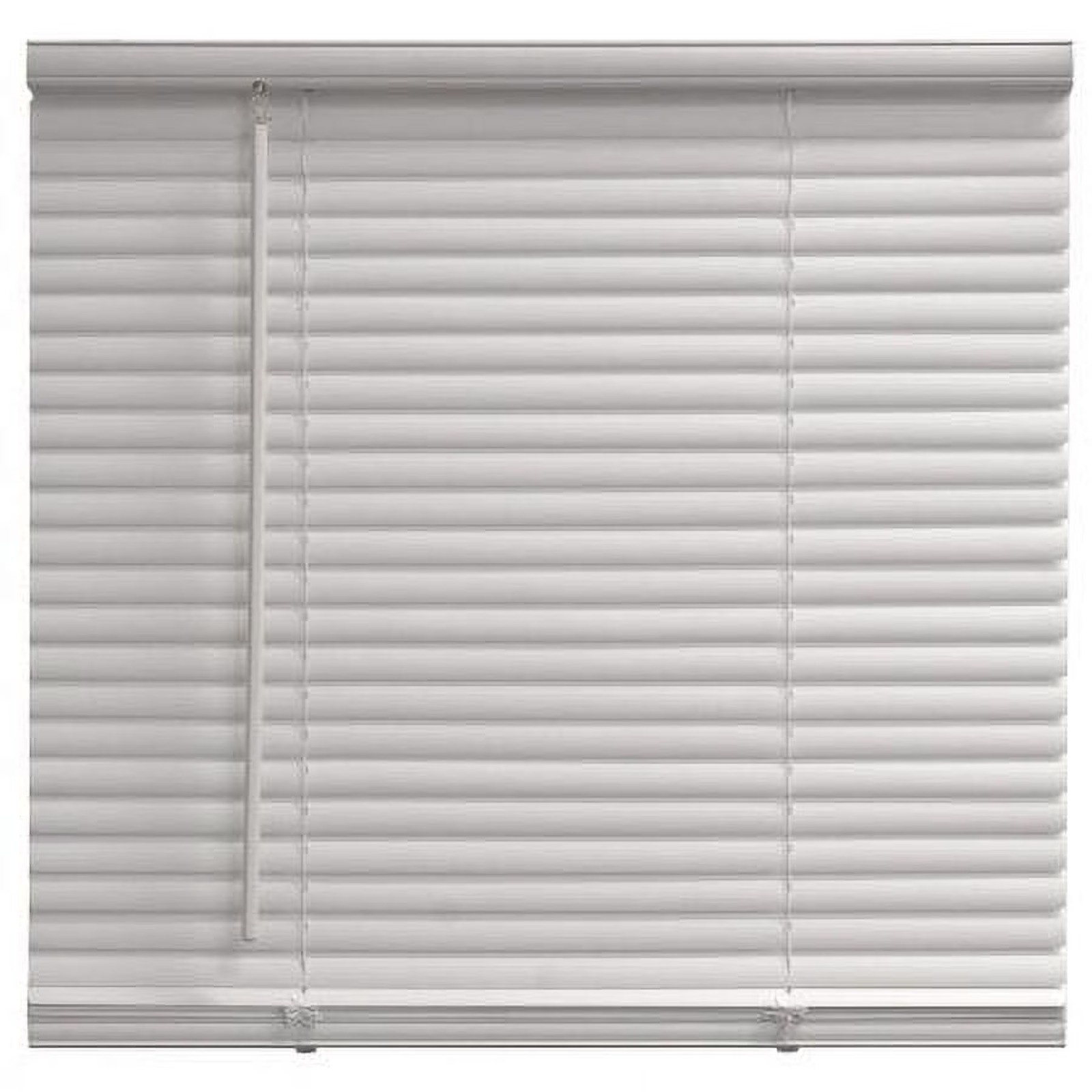 1" Cordless Vinyl Light Filtering Mini Blinds, White, 23" W x 42" L gallery
