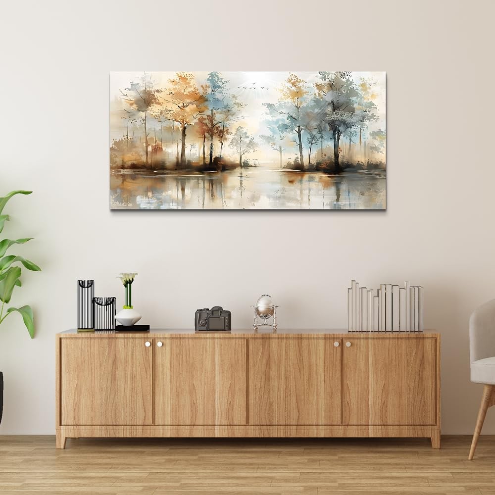 Large Wall Decor For Living Room Framed Wall Art for Bedroom Abstract Tree Pa... gallery