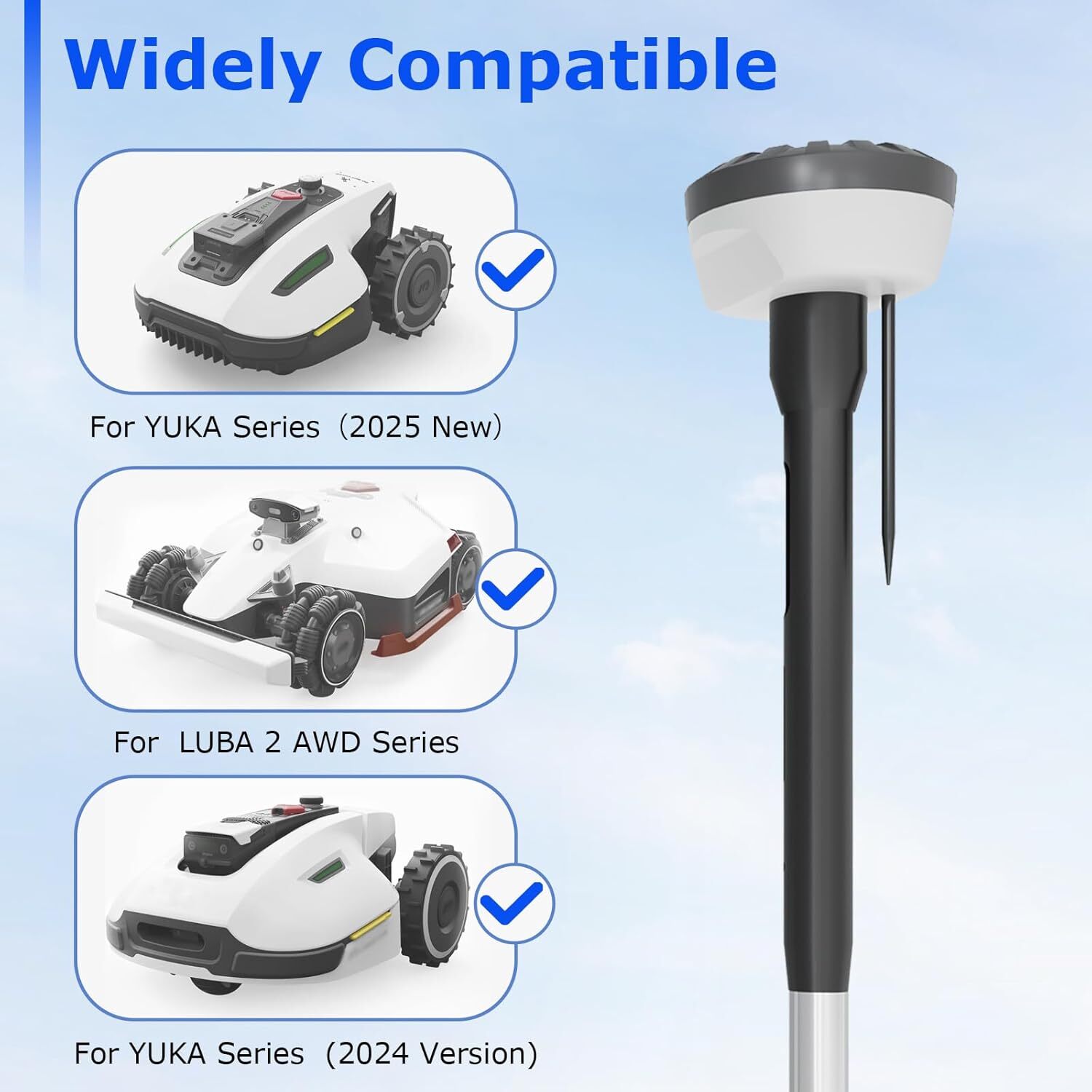 Ground Pole Mount Kit, for Luba 2 AWD Series, Compatible with RTK Antenna gallery