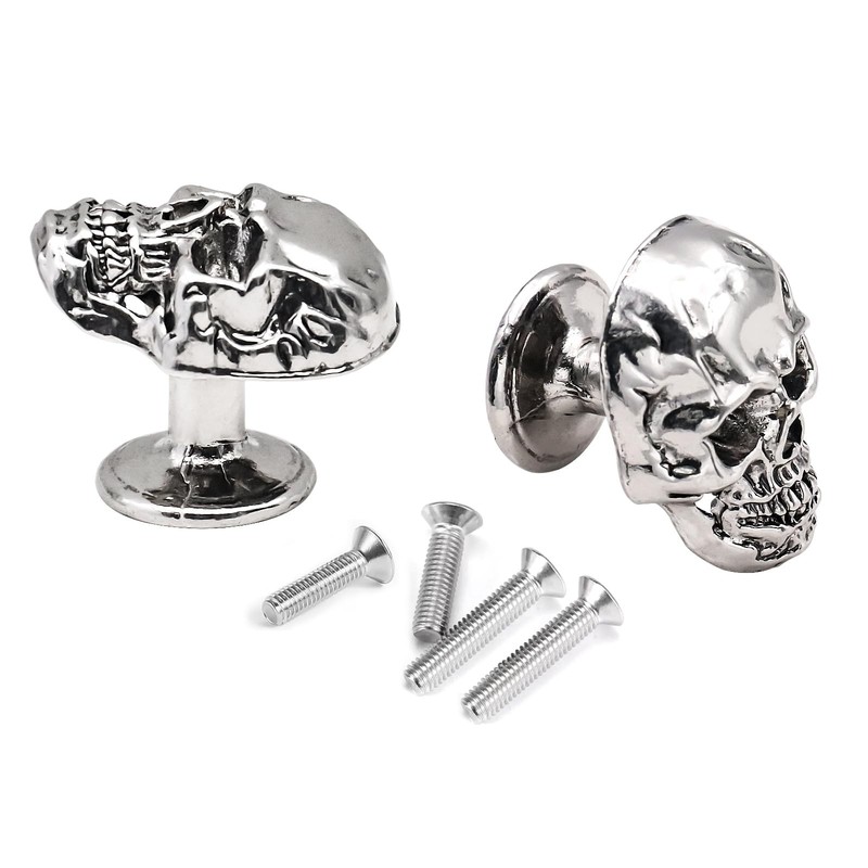 6 Pack Skull Skeleton Drawer Knobs, Vintage Single Hole Cabinets Pulls for Drawe gallery