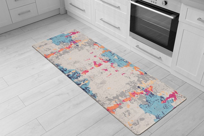 Rugshop Kitchen Mats Transitional Abstract Anti-Fatigue Standing Bath Mat 18x47 gallery
