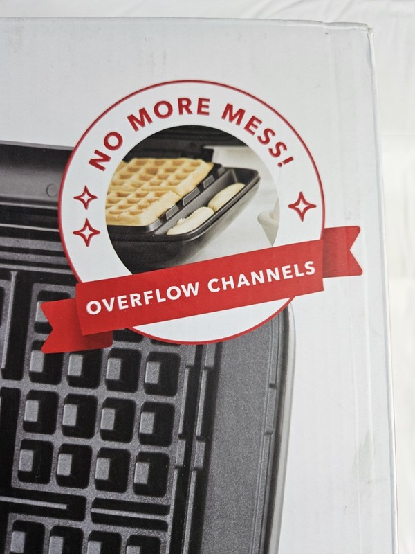 Dash No Drip Waffle Maker Non-Stick Easy Clean Model DNMWM400G7 Graphite NOB gallery