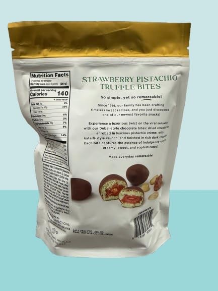 Dubai Style Chocolate Strawberry Pistachio Truffle Bites, 18 oz (Pack of 2) gallery