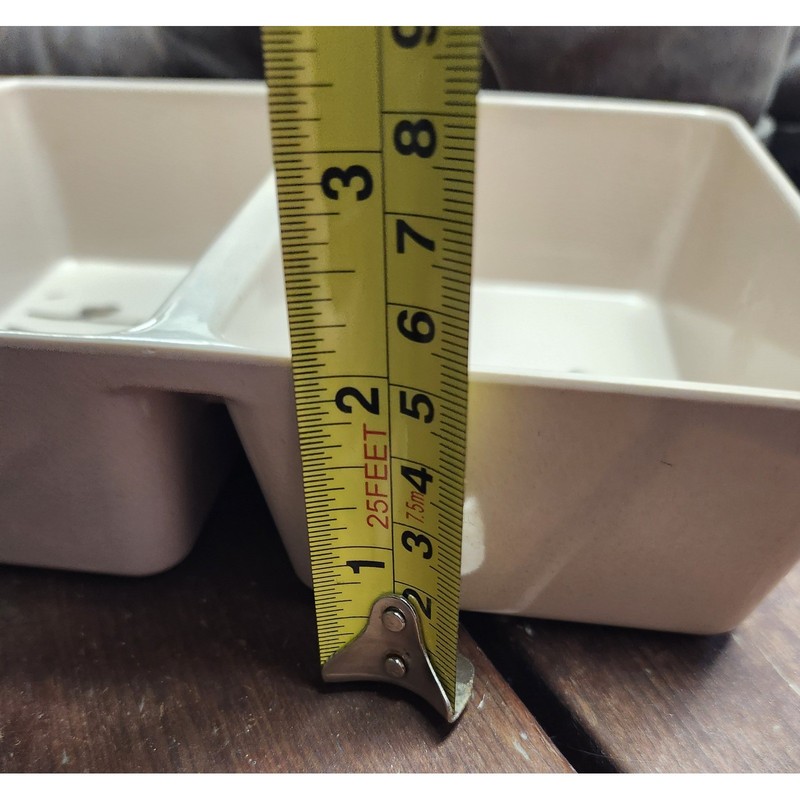 Melamine 3 Section Divided Serving Tray Cream Brown Botanical Branch 12x6x2 gallery