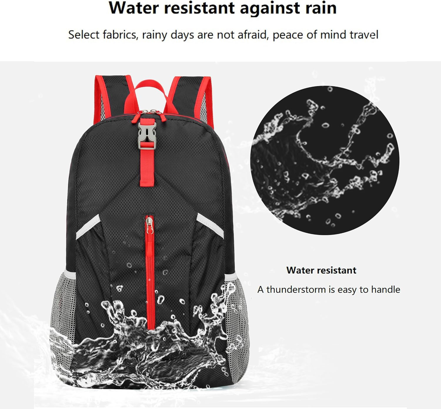 25L Foldable Hiking Backpack Lightweight Packable Basic-Daypack Collapsible Bag 4