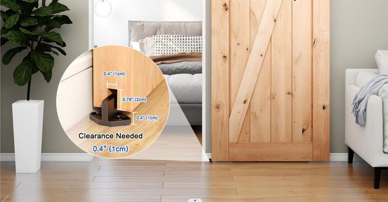 Adjustable Wall Mount Floor Guide with Roller / T-Shape Bottom Floor Guide Black gallery