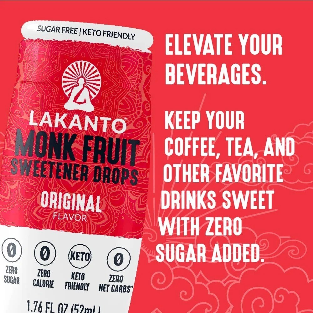 Lakanto Original Liquid Monk Fruit Extract Drops, 1.76 fl oz, 1 Count gallery