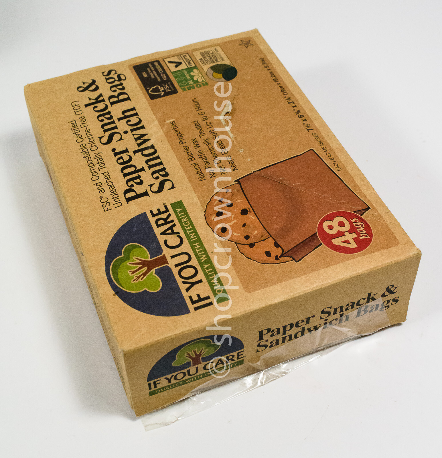 5 If You Care Unbleached Paper Snack & Sandwich Bags 48ct=240 bags Compostable gallery