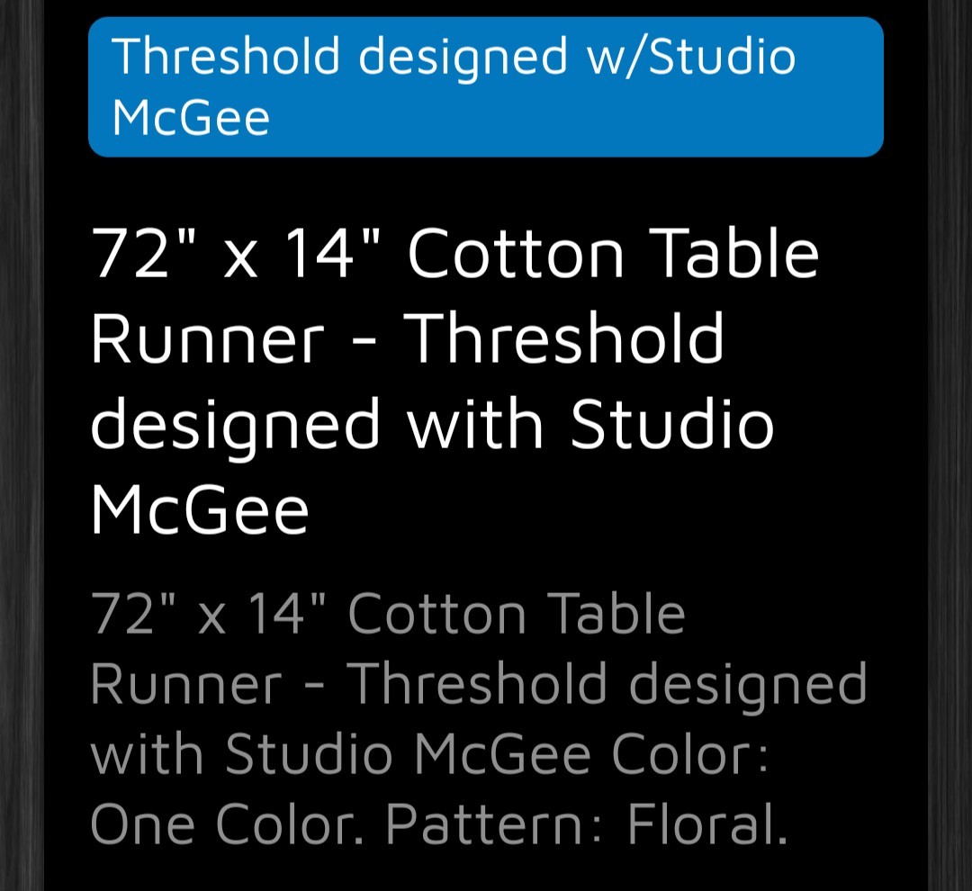 Threshold Studio McGee Floral Table Runner 14x72 gallery