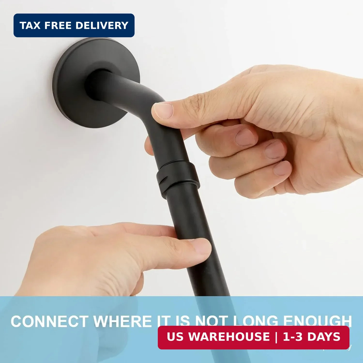 OFFO Shower Head Extension Arm, Shower Arm Extension Shower Head Extender Made o gallery