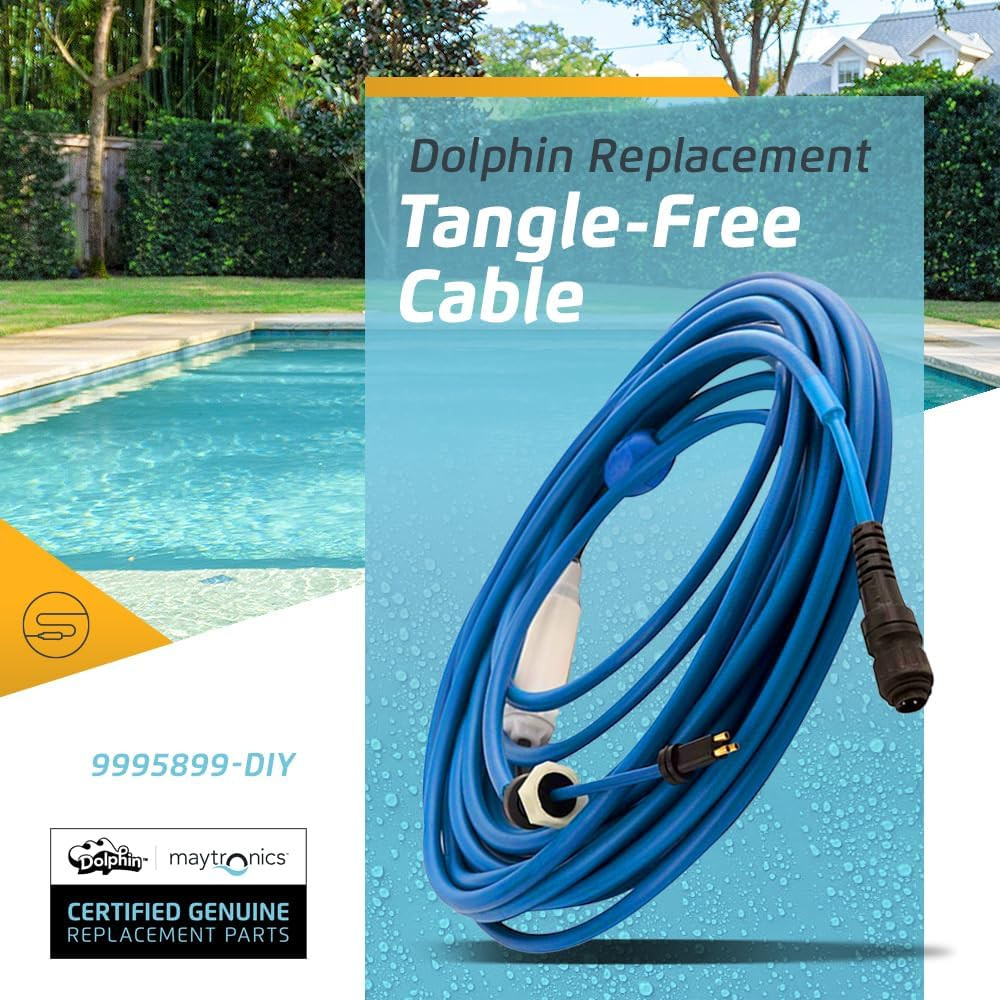 Dolphin Genuine Replacement Part — Durable 60 FT Blue Cable with Swivel for Tang gallery