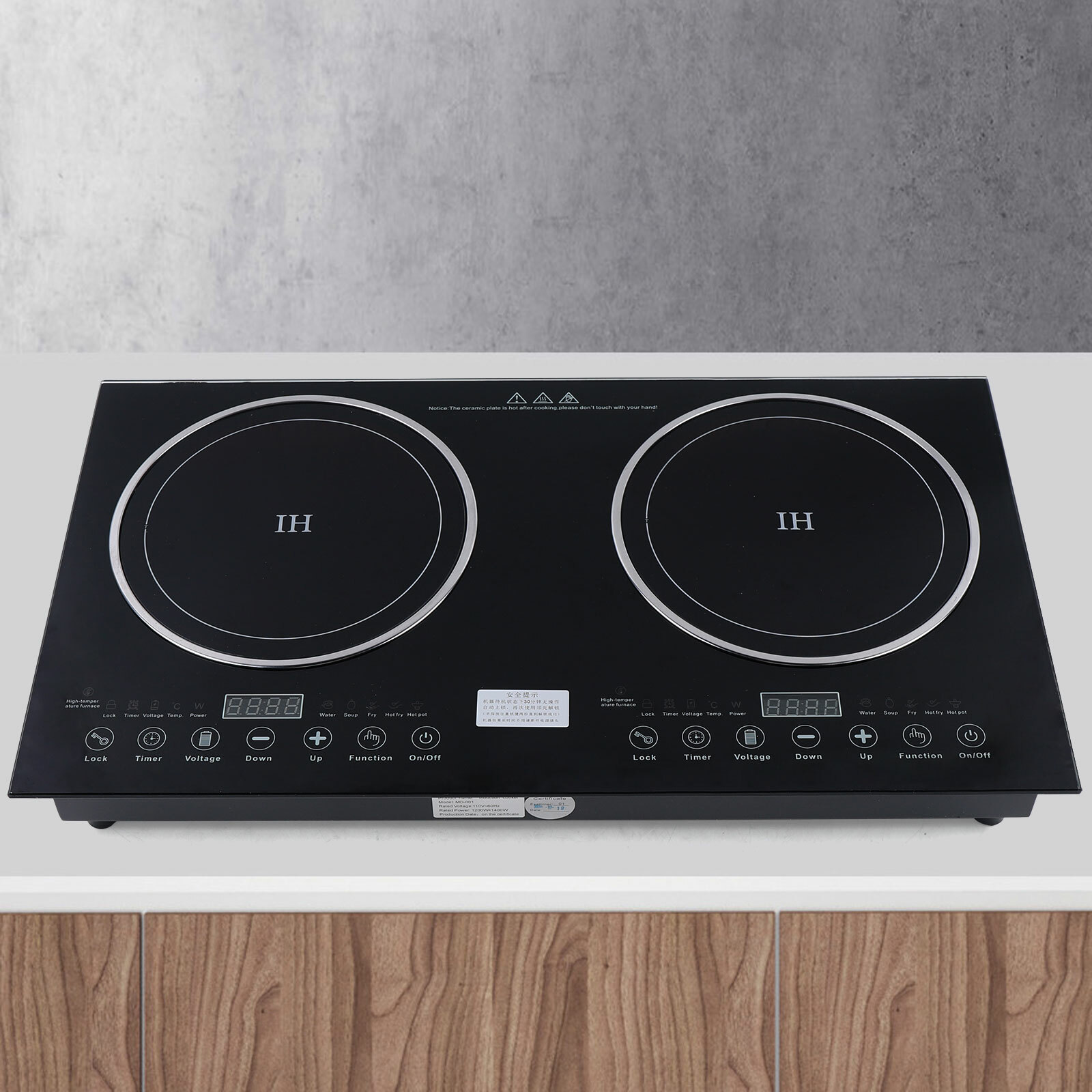 Induction Cooktop 2 Burners Electric Hob Cook Top Stove Ceramic Cooktop 110V gallery