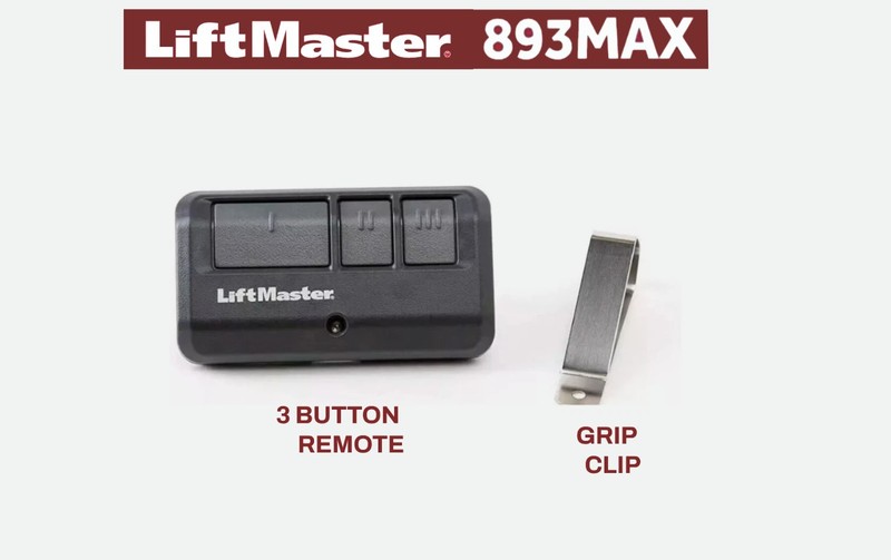 (3-pack) 893MAX 3 Button Liftmaster Visor Remote Control Garage Door Opener gallery