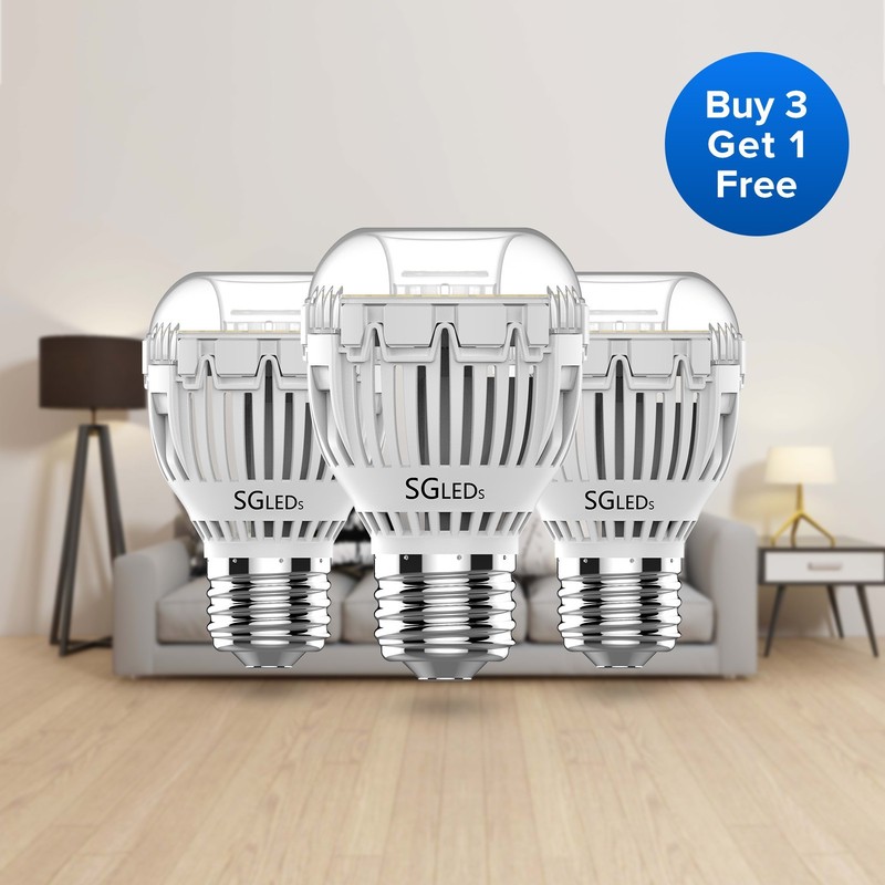4 Pack Energy Saving LED Light Bulbs 15W=130W 2000lm 5000K Clear White E26 SANSI gallery