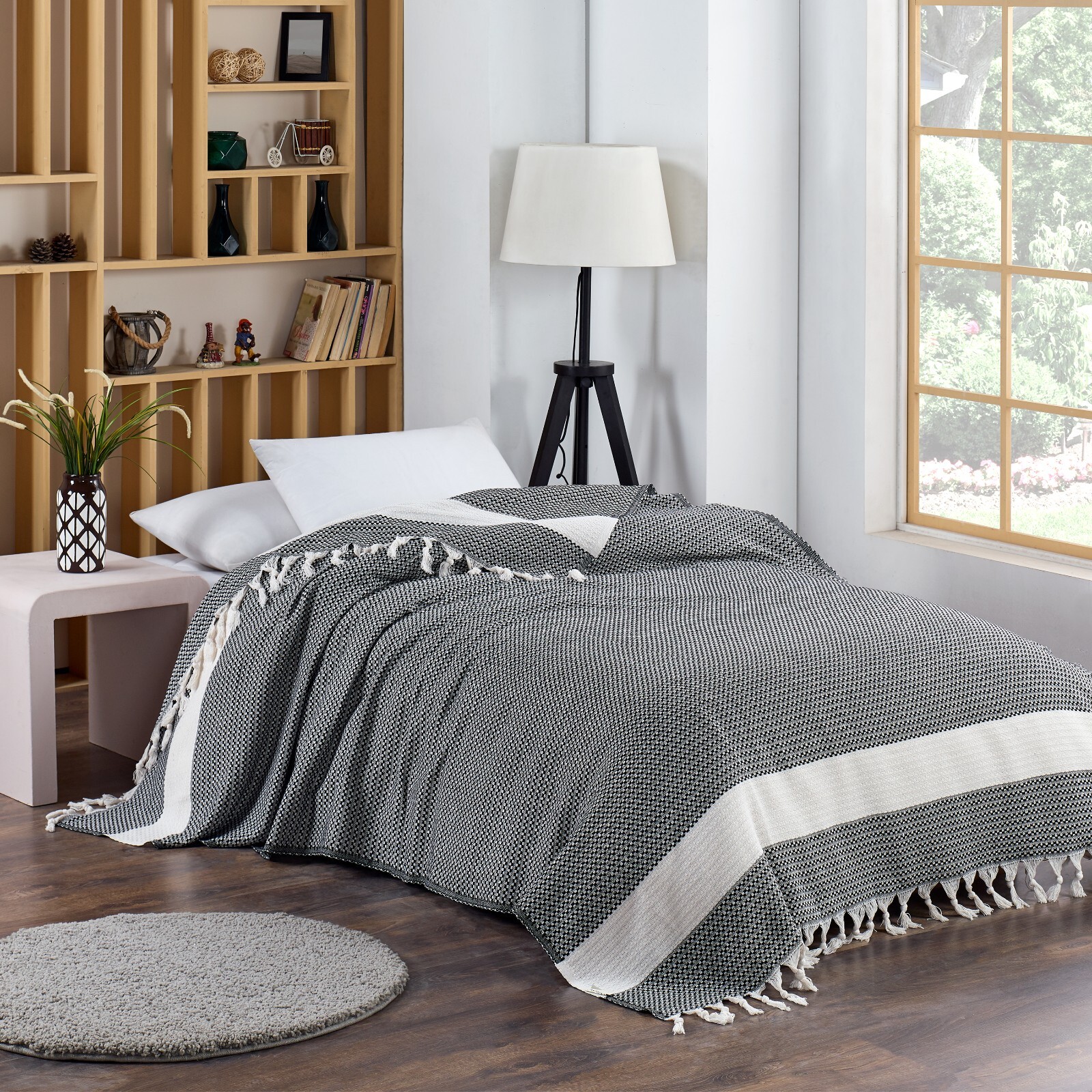 Queen Size Aegean Blanket – Soft & Breathable 100% Turkish Muslin - 6 Colors gallery