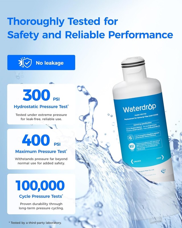 Waterdrop DA97-17376B Replacement for Samsung Refrigerator Water Filter, 3 Pack gallery