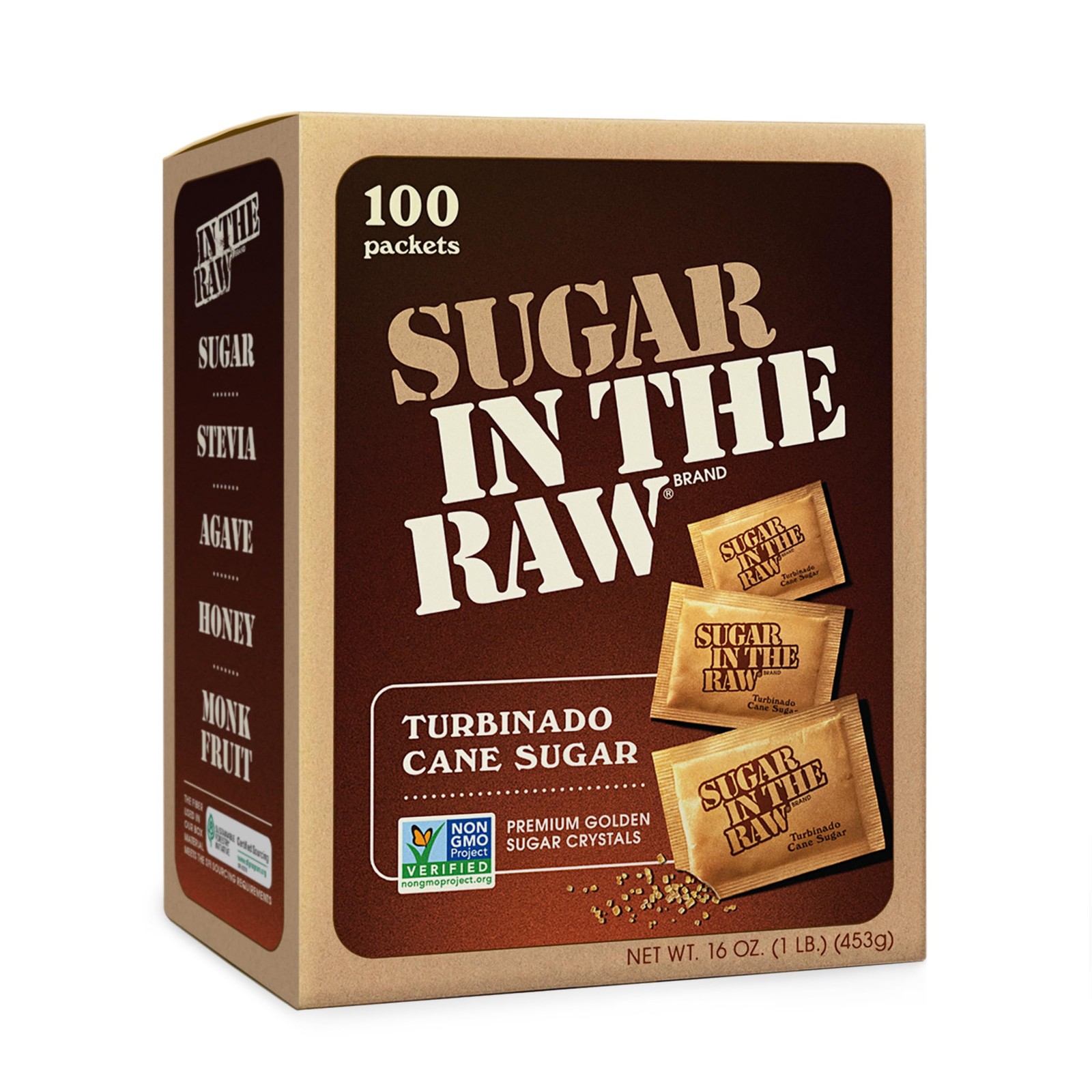 Sugar In The Raw Turbinado Cane Packets, 1 Ounce (Pack of 1), golden gallery
