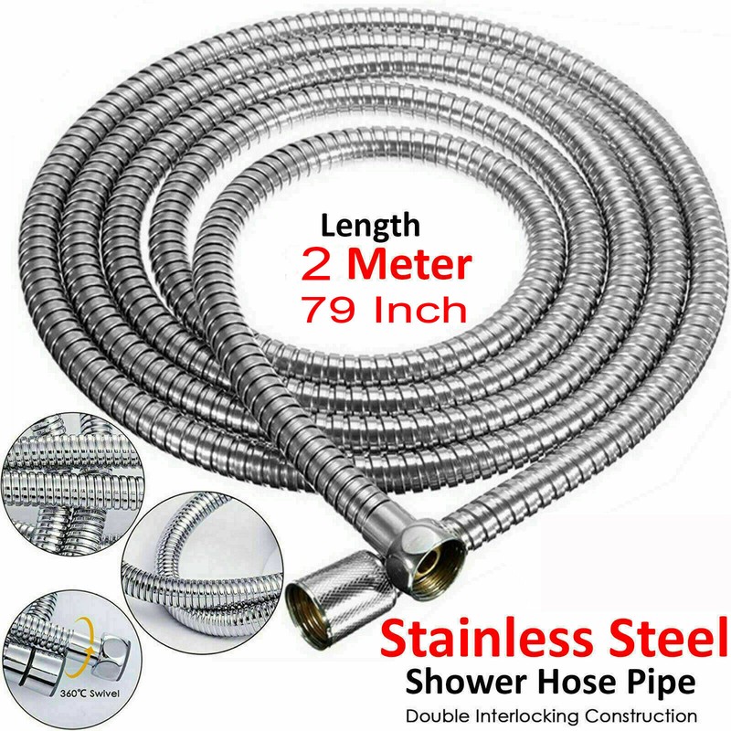 4/5/6.6/10FT Shower Head Hose Extra Long Stainless Steel Bathroom Flexible Tube gallery