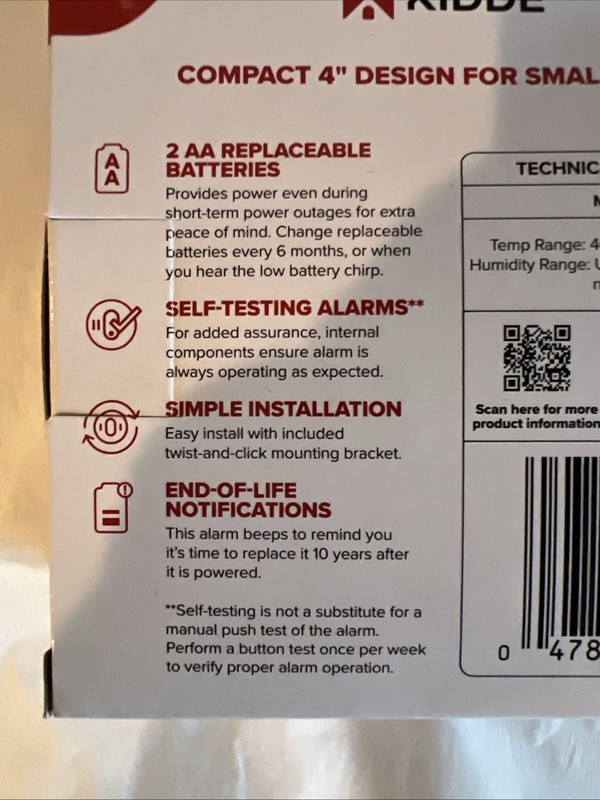 KIDDE DETECT SMOKE ALARM INTERCONNECTED - PHOTOELECTRIC SENSOR - 10SDR - NEW gallery
