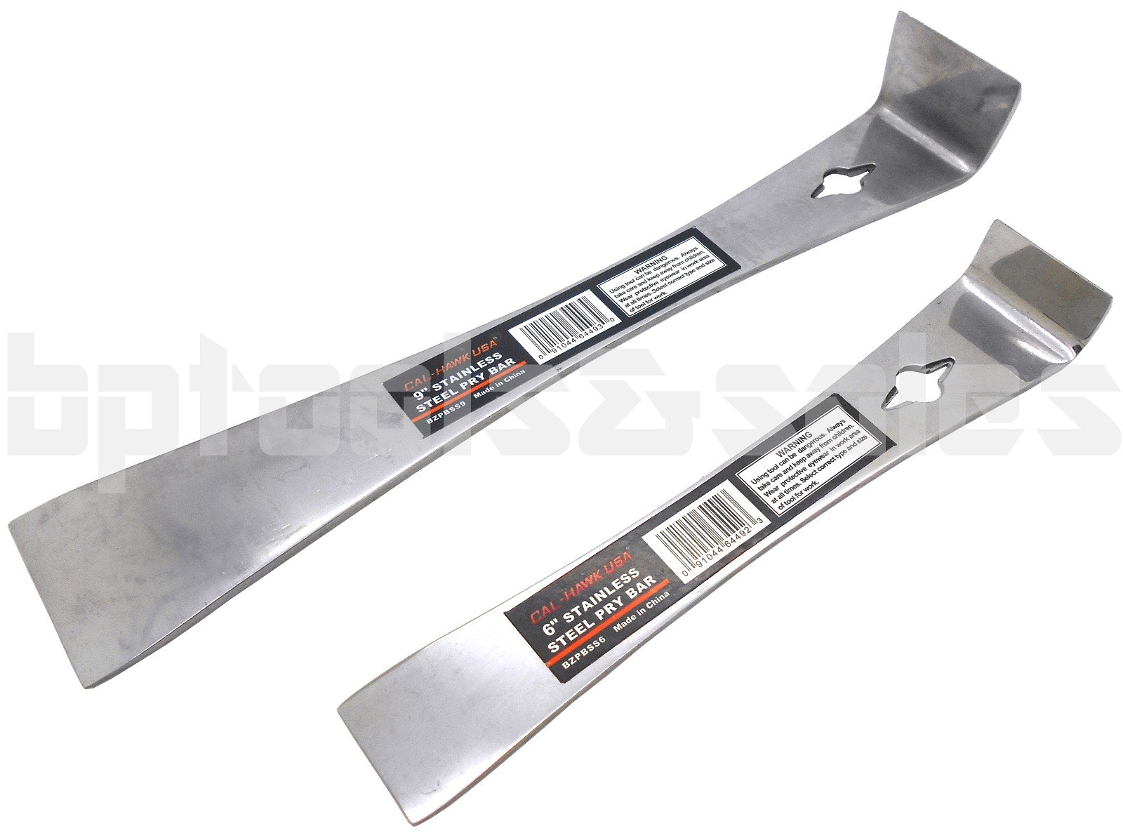 (2) 9" & 6" STAINLESS STEEL PRY BAR Set Nail Puller SCRAPER Heavy Duty Bars gallery