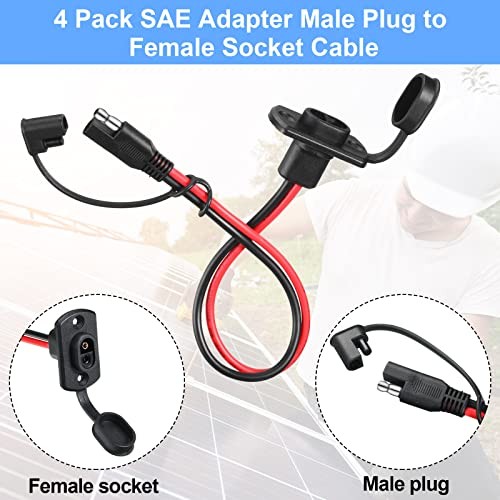 4 Pcs 12 AWG Power Socket Sidewall Port Compatible with SAE Quick Connect gallery