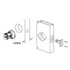 Line MP10852 Lock and Door Reinforcer, 21/8 in. x 23/8 in. x 13/8 in., Stainl... gallery