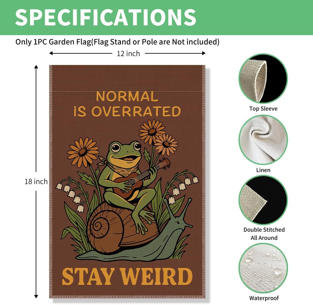 Normal Is Overrated Stay Weird Funny Garden Flag, Inclusion Equality Human Right gallery