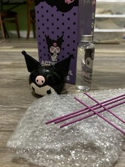 Kuromi Ceramic Reed Diffuser Peppermint 120 mL Oil Set w/ 5 Reeds