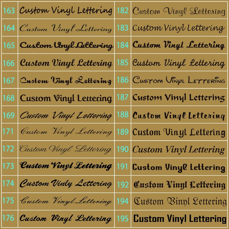 Personalized Decal Customized Sticker Vinyl Lettering Numbers Name Business gallery