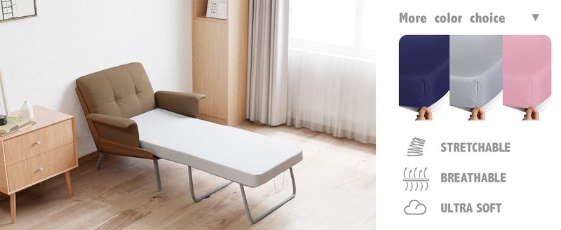Cot Sheets 31" x 75", 2 Pack Cot Size Sheet Fitted with Narrow Twin/Camp gallery